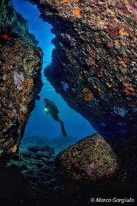 Lilia in the cave, capraia island by Marco Gargiulo 
